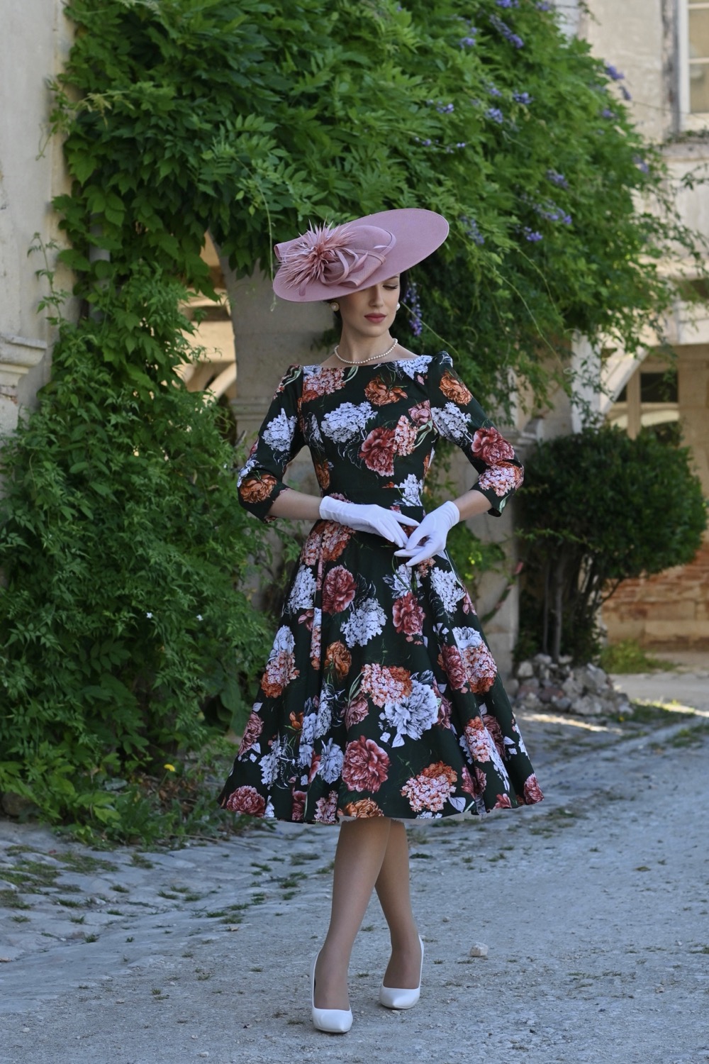 Paige Floral Swing Dress in Extended Sizing